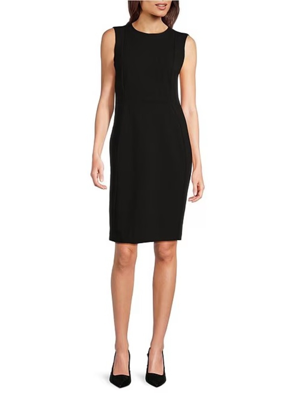 Calvin Klein Black Sleeveless Sheath Dress - Women's Size 10